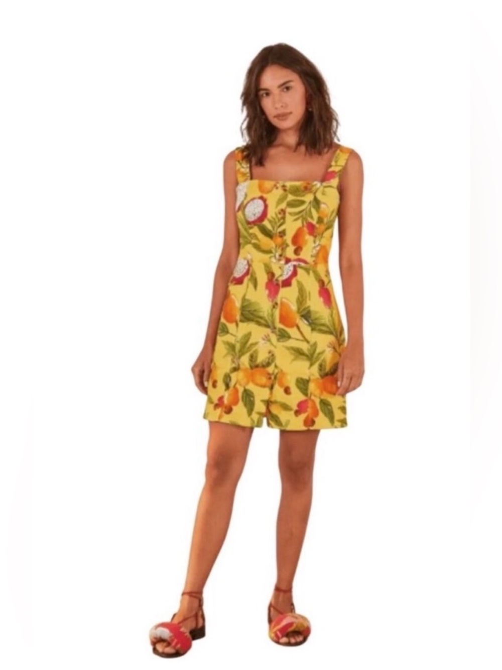 Farm Rio Fruit Lovers yellow dress xs